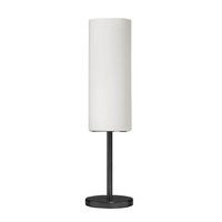 Lampe de table Paza de Dainolite en verre blanc, avec fini noir mat et 1 ampoule