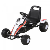 Aosom Pedale Go Kart Enfants Monter Sur Style De Course De Voitures Avec Siege Reglable, Roues En Pl