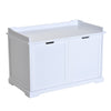 Pawhut Boite A Litiere Pour Chat Couverte 2 En 1 Toilettes Rangement Hideaway Armoire Banc Decor A La Maison