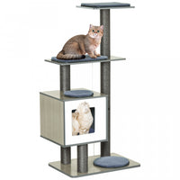 Arbre A Chats Design Contemporain Griffoirs Grattoirs Sisal Naturel Centre Dactivites Niche Plate-f