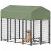 Chenil Exterieur pour Chien, Parc a Animaux Verrouillable, Vert