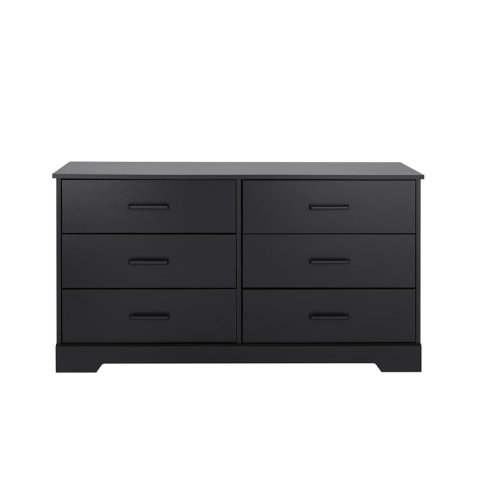 Commode champêtre Rustic Ridge de Prepac à 6 tiroirs - noire