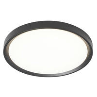 Plafonnier affleuré Frida de Dainolite avec fini noir sablé et ampoule de 30 W