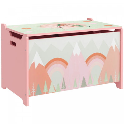 Qaba Toy Box With Lid, Toy Chest Storage Organizer For Bedroom With Safety Hinge, Pink|Qaba Coffre A Jouets Avec Couvercle, Coffre A Jouets, Organisateur De Rangement Pour Chambre A Couch