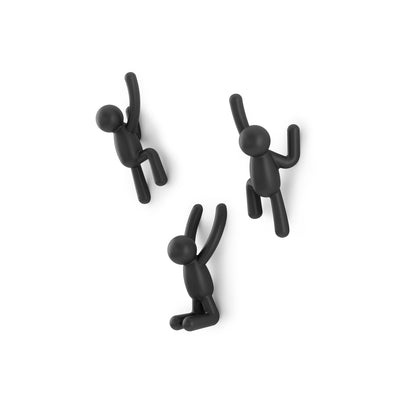 Umbra Buddy Wall Hooks - Black|Crochets muraux Buddy de Umbra - noirs