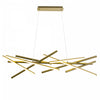 Lustre Carly de Dainolite avec fini laiton vieilli et ampoule à DEL de 62 W