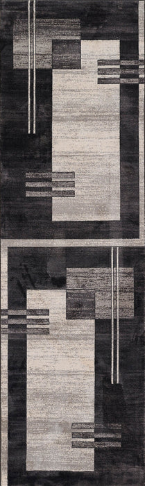 Tapis Contemporain Sorelle 2'2\" x 7'7\" en Gris