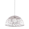 Luminaire suspendu Coral de Dainolite de 16 po de diamètre, avec fini blanc mat et 1 ampoule