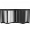 Pawhut Barriere Autoportante Extra Large Pour Chien De 80\", Cloture De Securite Pliable Avec 4 Pieds De Support Pour Porte, Escaliers, Noir
