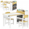 Qaba Ensemble Table Et Chaises Pour Enfants Avec Rouleau De Papier