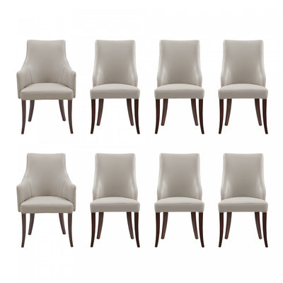 Connie Modern 8-Piece Dining Chair Set in Light Gray | Ensemble de 8 chaises de salle a manger Connie Modern en gris clair