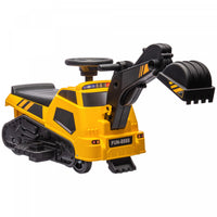 Aosom Tracteur Electrique 6 V, 3 En 1 Pelle Electrique, Bulldozer, Rouleau Compresseur, Construction