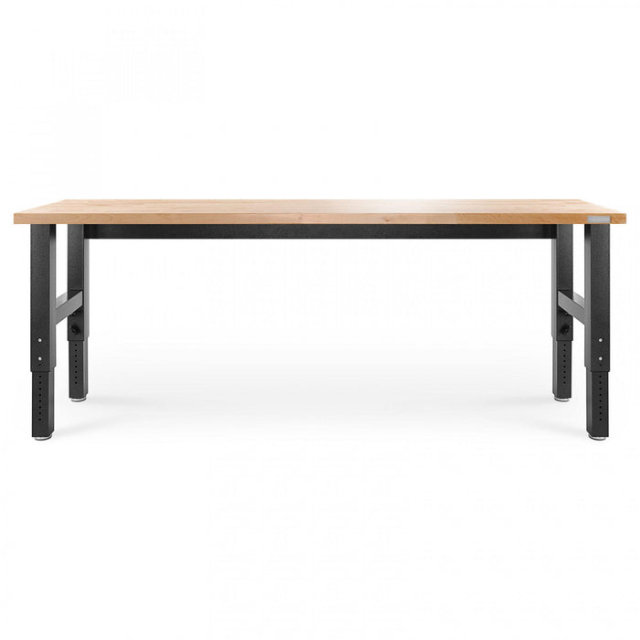 Établi de 8 pi à hauteur réglable en bois franc de Gladiator - granite martelé