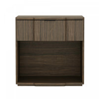 Table de nuit Clive style milieu du siecle moderne 56 cm en noyer (1 tiroir)