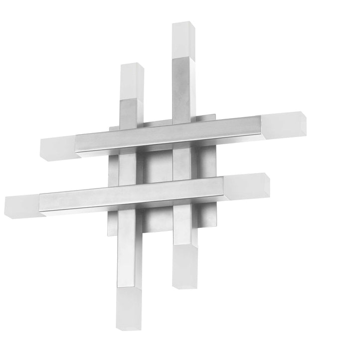 Applique murale Acasia de Dainolite en acrylique givré qui diffuse la lumière, avec fini chromé poli et ampoule de 24 W