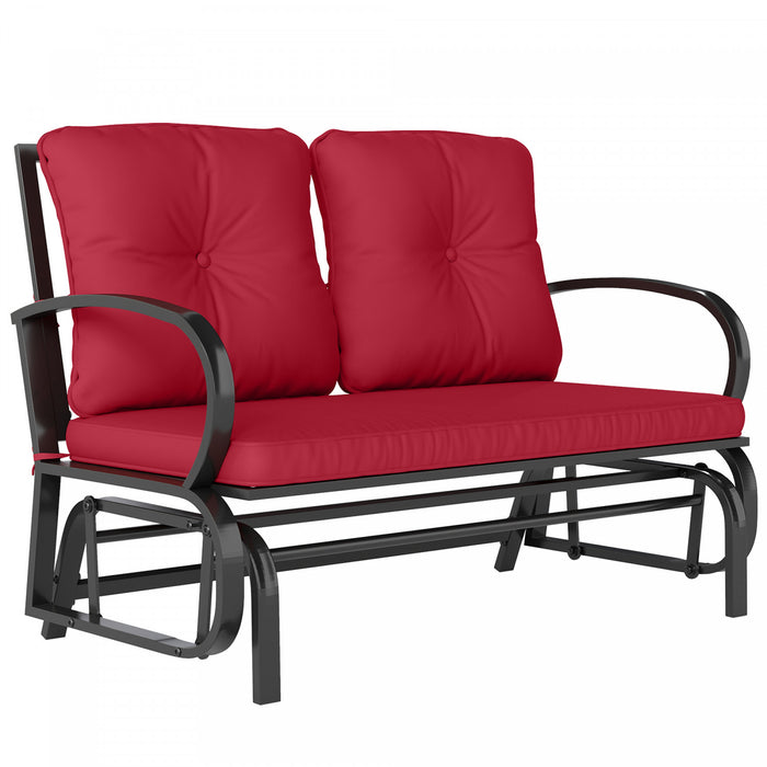 Fauteuil Oscillant D'exterieur Pour 2 Personnes Outsunny Rouge