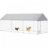 Dog Run W/ Adjustable & Rotatable Bowls 19.7' X 7.5' X 7.5'