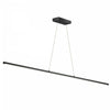 Luminaire suspendu horizontal Array de Dainolite de 48 po en acrylique blanc qui diffuse la lumière, avec fini noir mat et ampoule à DEL de 30 W