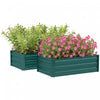 Outsunny Lot De 2 Plates-bandes Surelevees, Jardiniere Galvanisee, Vert