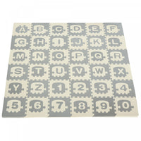 Qaba Mousse Puzzle Pour Enfants Carreaux De Sol Bebe Tout-petit Tapis De Jeu Educatif 36 Pcs 12,5 