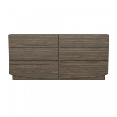 Ardea Contemporary 72" Dresser in Walnut (6-Drawer) | Commode contemporaine Ardea 72" en noyer (6 tiroirs)