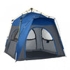 Outsunny Tente De Camping Familiale 4 Personnes Montage Instantanee Pop-up 4 Fenetres Pare-soleil Sac De Transport Inclus Fibre Verre Polyester Gris Belu