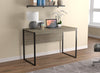 Bureau D’etude 47,25 Po Pour Bureau A Domicile Ou Salle De Jeux – Taupe Fonce Avec Base En Metal Noir