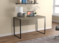  Bureau D’etude 47,25 Po Pour Bureau A Domicile Ou Salle De Jeux – Taupe Fonce Avec Base En Metal Noir