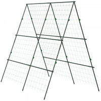 Outsunny Cage A Tomates En Metal Avec Filet Pour Plantes Grimpantes, Vert