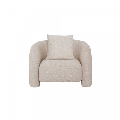 Sylvia Modern Glam Tweed Lounge Chair in Gold Dust | Fauteuil lounge en tweed moderne glamour Sylvia, finition Poussiere d’Or