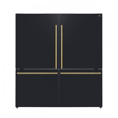 Forno Milano 60-Inch Side-by-Side Refrigerator in Black, 34.4 cu.ft - FFFFD1787-60BLK | Refrigerateur cote a cote Milano de 60 po, noir, 34,4 pi³ – FFFFD1787-60BLK