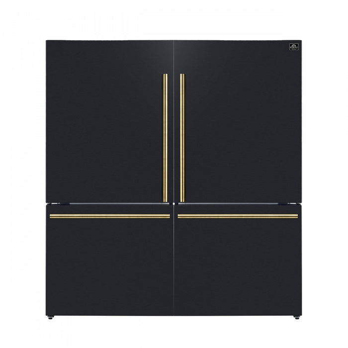 Refrigerateur cote a cote Milano de 60 po, noir, 34,4 pi³ – FFFFD1787-60BLK