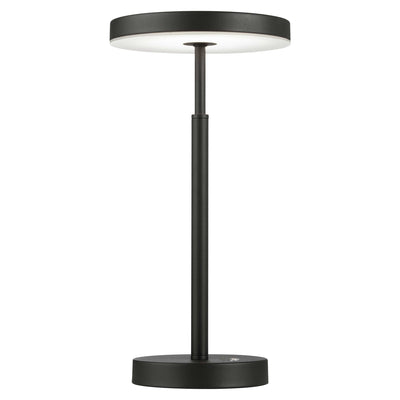 Dainolite Francine Table Lamp 10w Sandy Black White Acrylic Diffuser|Lampe de table Francine de Dainolite en acrylique blanc qui diffuse la lumière, avec fini noir sablé et ampoule de 10 W