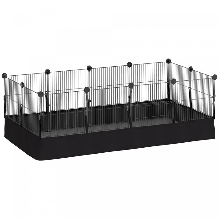 PawHut Cage pour Petits Animaux DIY avec Tapis Impermeable
