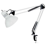 Lampe de travail de Dainolite avec pince à ressort équilibrée, portée de 36 po et fini blanc lustré
