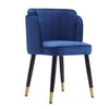 Chaise de salle à manger Zephyr de Manhattan Comfort en velours - bleu roi