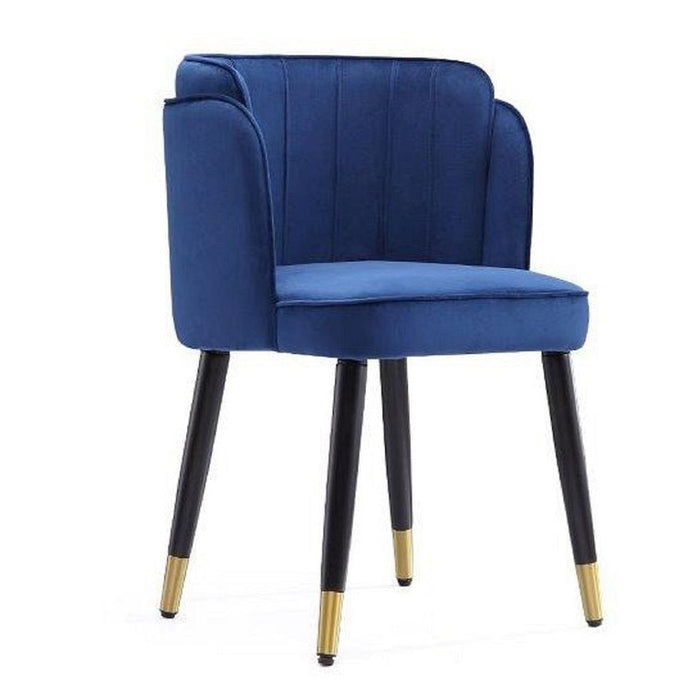 Chaise de salle à manger Zephyr de Manhattan Comfort en velours - bleu roi