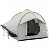 Outsunny Tente de camping pour voiture avec 3 portes, gris et vert