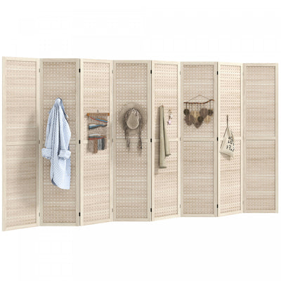 HOMCOM 8 Panel Folding Room Divider Privacy Screen Indoor Home Decoration