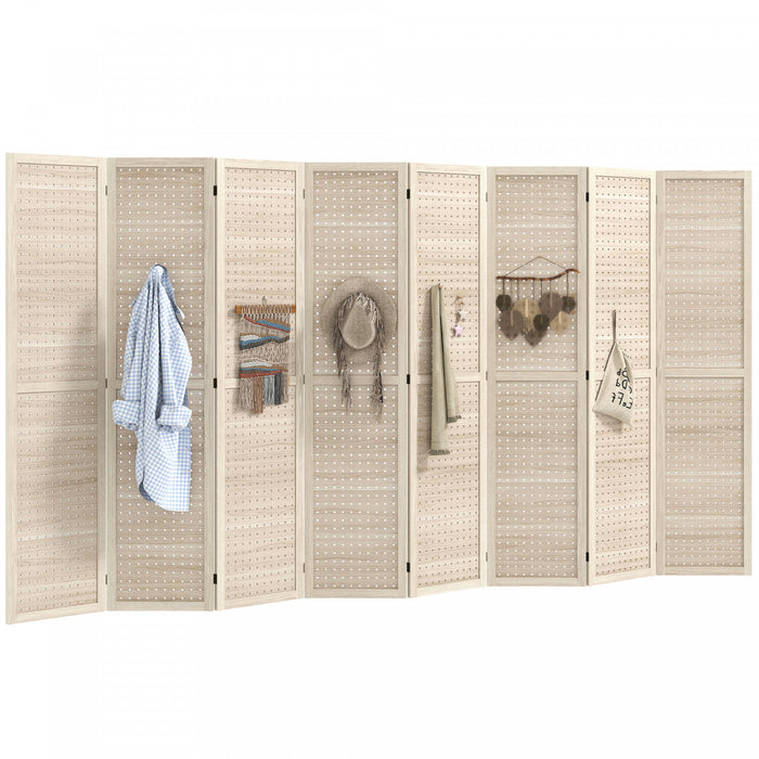 HOMCOM Paravent 8 Panneaux Pliable pour Interieur, Ecran de Decoration d'Interieur