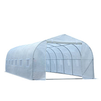 Outsunny 26'l X 10'l X 6,8' H Grand Clocher Walk-in Serre De Jardin Exterieur Tunnel De Graines De P