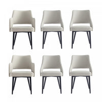  Ensemble de 6 chaises de salle a manger Tremont Modern en gris pierre