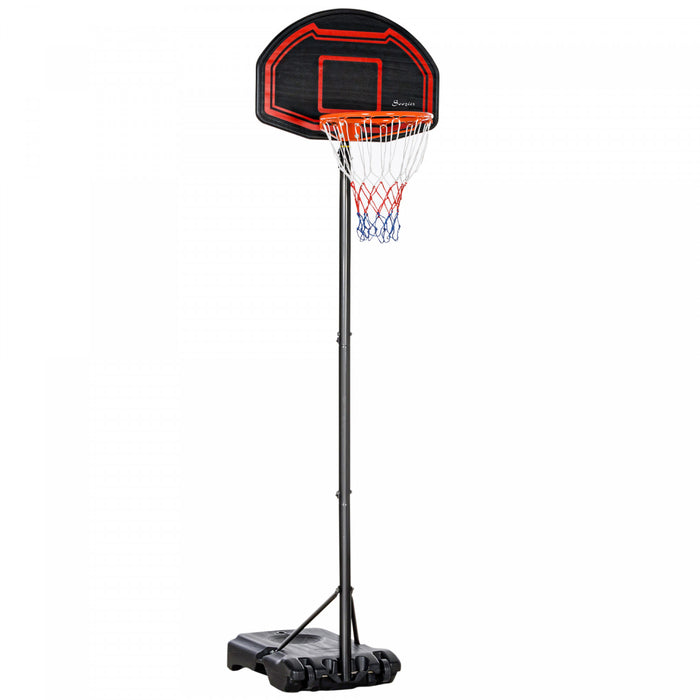 Soozier Panier De Basket De 7 A 8,5pi Avec Panneau Arriere De 27,5po, Noir