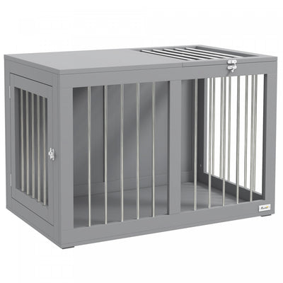 Pawhut Dog Crate Furniture, 31.5" Dog Kennel Furniture Side End Table With Double Doors, For Medium |Pawhut Meuble De Niche Pour Chien, 31.5", Table D'appoint Laterale Avec Double Porte, Pour Chiens De