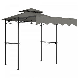 Outsunny Tonnelle De Barbecue 8' X 5', Tonnelle De Barbecue, Gris Clair