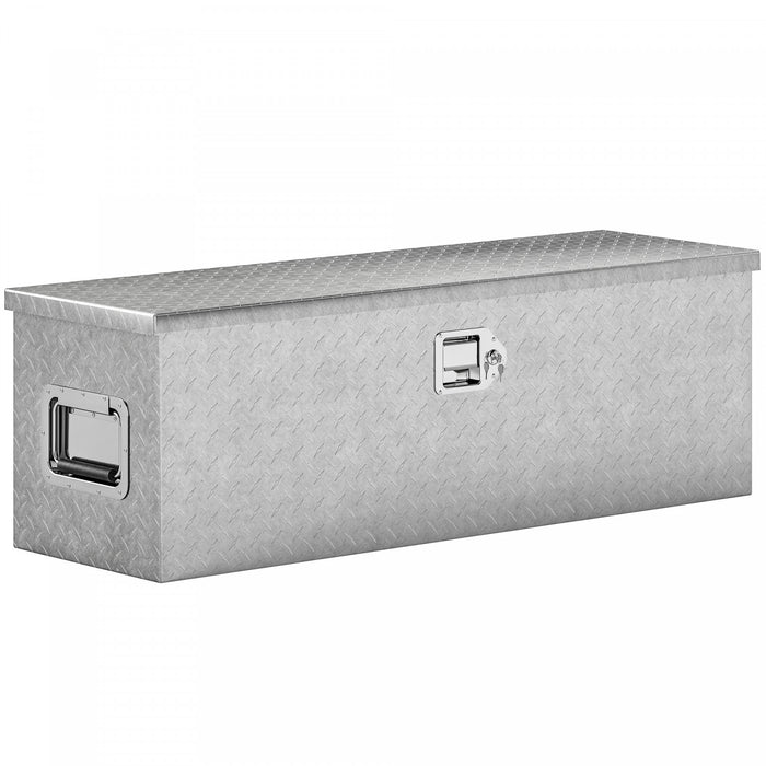 HOMCOM Boite a Outils pour Benne de Camion 121 cm, Coffre de Rangement en Aluminium Resistant