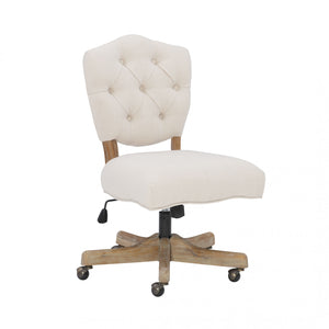 Chaise de bureau Kelsey en tissu - naturelle