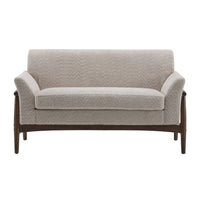 Harper Canape deux places compact moderne en tissu, amande