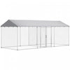 Outdoor Dog Kennel With Two Rooms, 19.7' X 7.5' X 7.5'