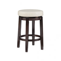 Tabouret Maya de hauteur comptoir en similicuir - beige
